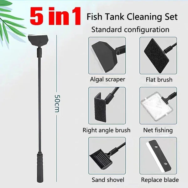 Aquarium Cleaning Kit - 5 in 1 & 3 in 1 Fish Tank Tool