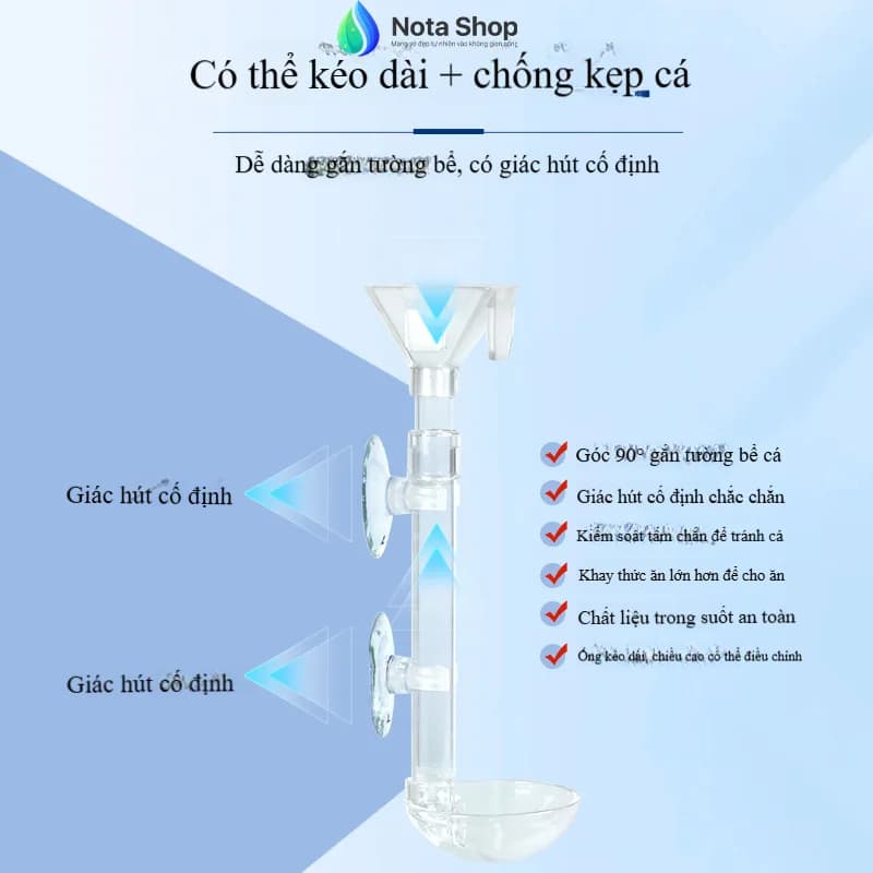 Bộ Dụng Cụ Cho Cá Ăn Nota Shop – Giải Pháp Hoàn Hảo Cho Bể Cá Cảnh