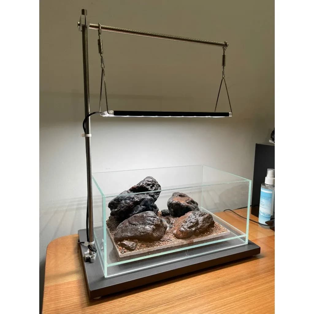 Combo giá treo đèn và đế gỗ DIY cho hồ thủy sinh để bàn, nano tank, shallow tank, bán cạn