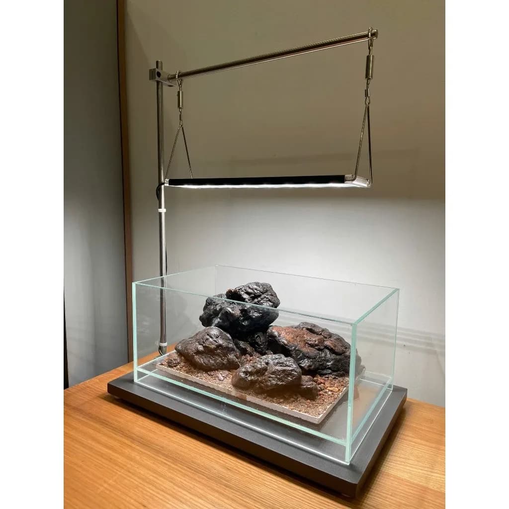 Combo giá treo đèn và đế gỗ DIY cho hồ thủy sinh để bàn, nano tank, shallow tank, bán cạn