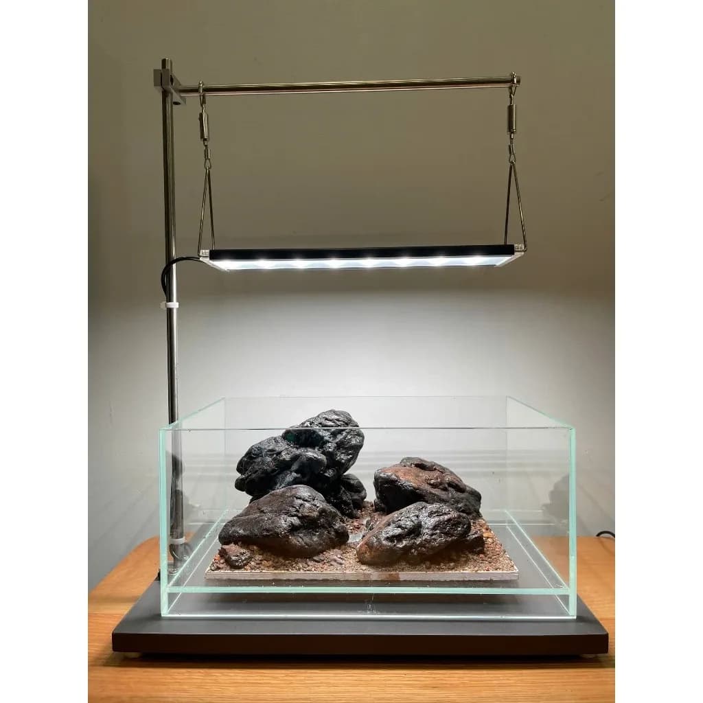 Combo giá treo đèn và đế gỗ DIY cho hồ thủy sinh để bàn, nano tank, shallow tank, bán cạn