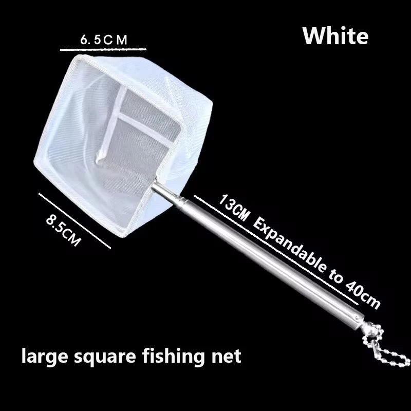 Aquarium Fishing Net with Suction Cup - Extendable Handle Aquarium Net for Fish & Shrimp Cleaning