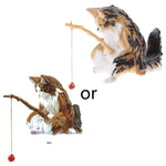 Fishing Figurine Aquarium Ornament - Miniature Cartoon Resin Fish Tank Decoration