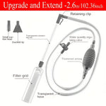 Aquarium Siphon Vacuum Kit - Gravel Cleaner with Extension Tube for Water Change