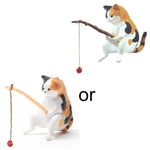 Fishing Figurine Aquarium Ornament - Miniature Cartoon Resin Fish Tank Decoration