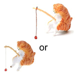 Fishing Figurine Aquarium Ornament - Miniature Cartoon Resin Fish Tank Decoration