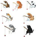 Fishing Figurine Aquarium Ornament - Miniature Cartoon Resin Fish Tank Decoration